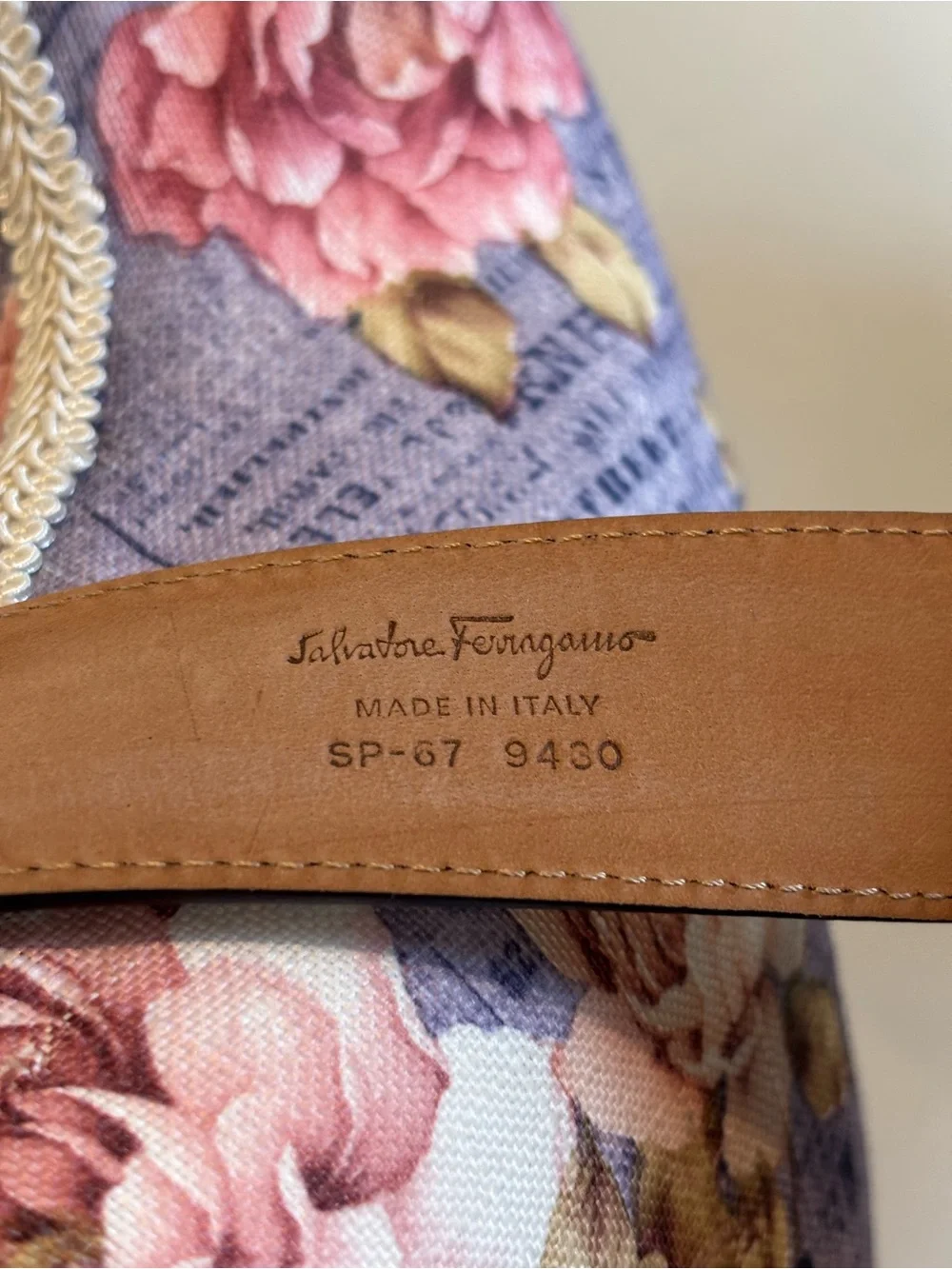 Salvatore Ferragamo men’s suede belt